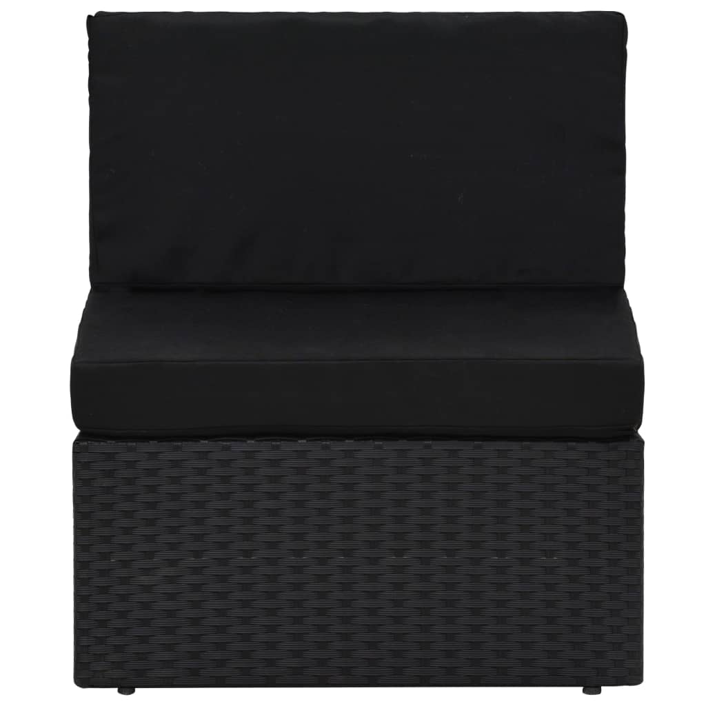 vidaXL 4-tlg. Garten-Lounge-Set Poly Rattan Schwarz