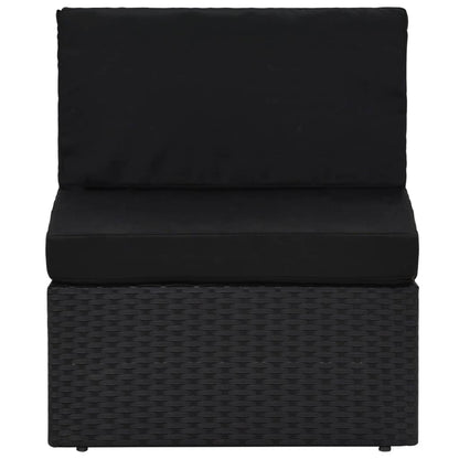 vidaXL 4-tlg. Garten-Lounge-Set Poly Rattan Schwarz
