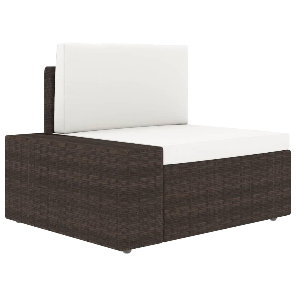 vidaXL Ensemble de meubles de jardin 4 pcs en résine tressée marron