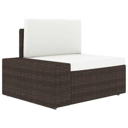 vidaXL Ensemble de meubles de jardin 4 pcs en résine tressée marron