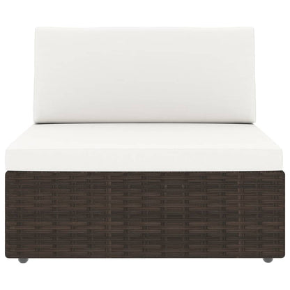 vidaXL Ensemble de meubles de jardin 4 pcs en résine tressée marron
