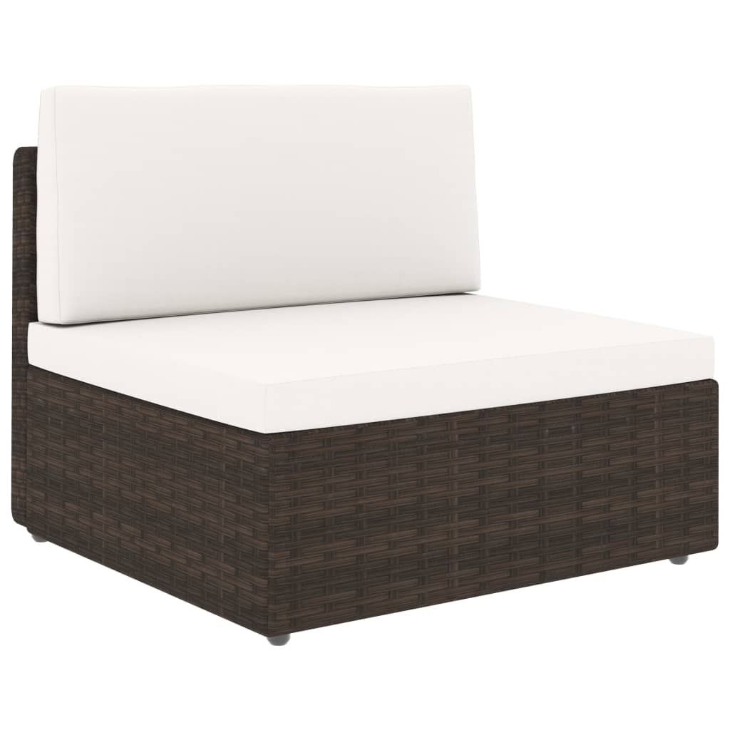 vidaXL Ensemble de meubles de jardin 4 pcs en résine tressée marron