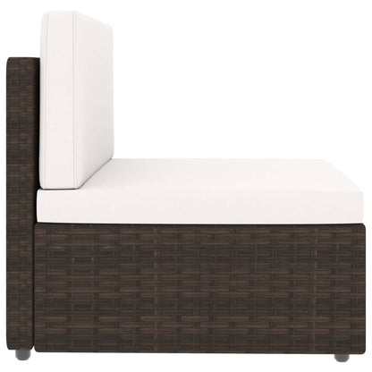 vidaXL Ensemble de meubles de jardin 4 pcs en résine tressée marron