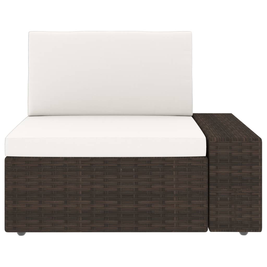 vidaXL Ensemble de meubles de jardin 4 pcs en résine tressée marron