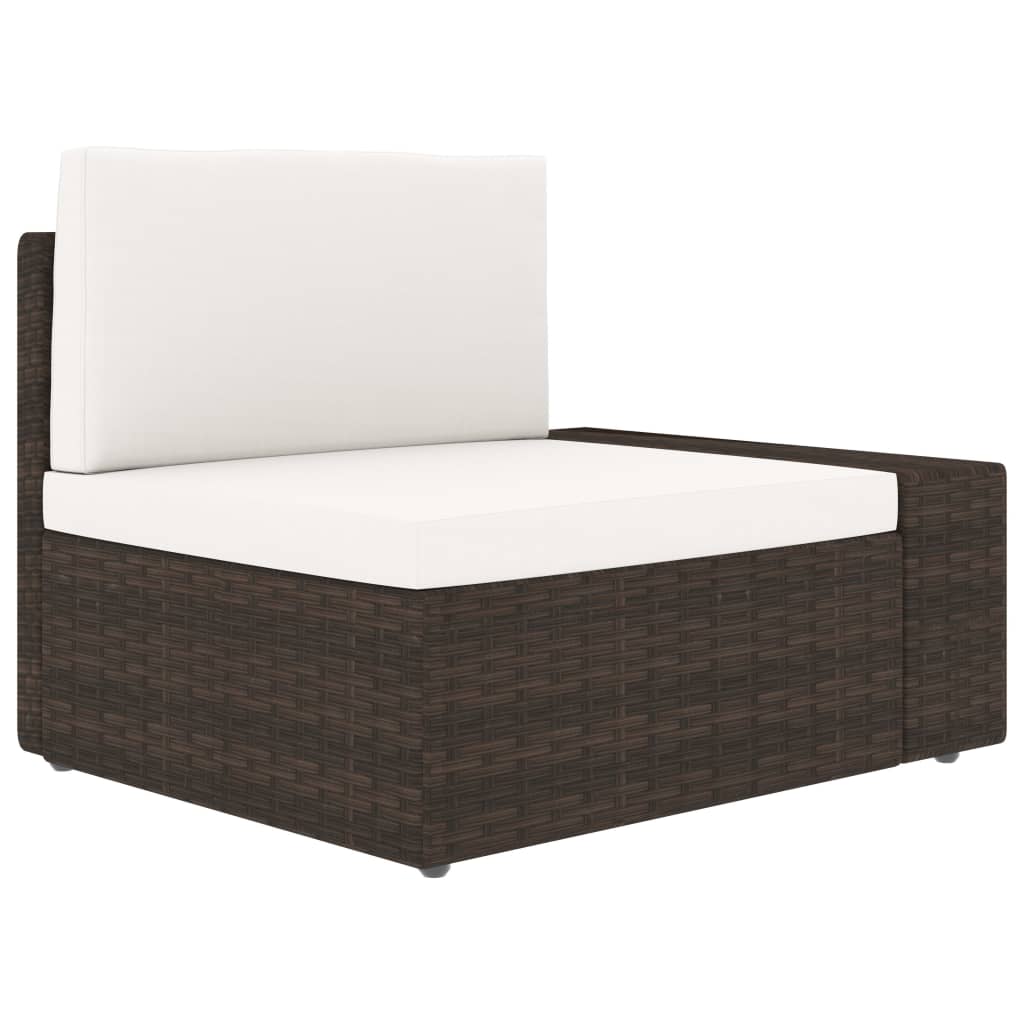 vidaXL Ensemble de meubles de jardin 4 pcs en résine tressée marron