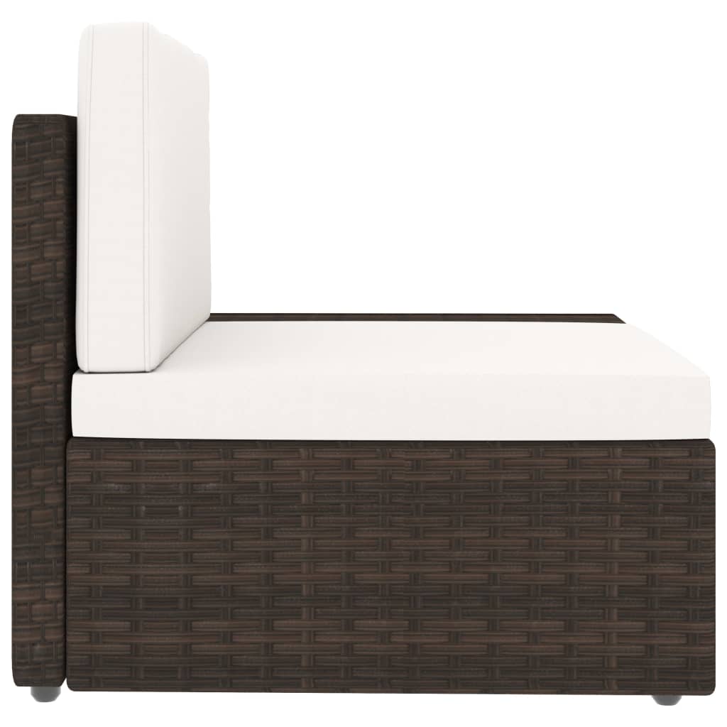 vidaXL Ensemble de meubles de jardin 4 pcs en résine tressée marron