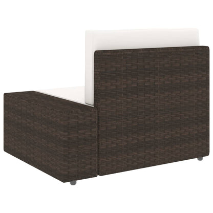 vidaXL Ensemble de meubles de jardin 4 pcs en résine tressée marron