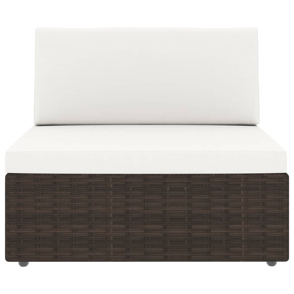 vidaXL Ensemble de meubles de jardin 4 pcs en résine tressée marron