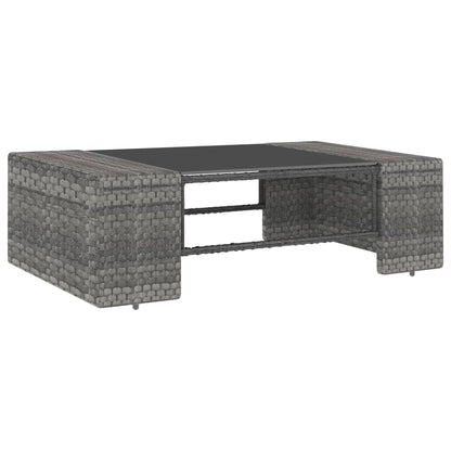 vidaXL Salon de jardin 4 pcs Résine tressée Gris