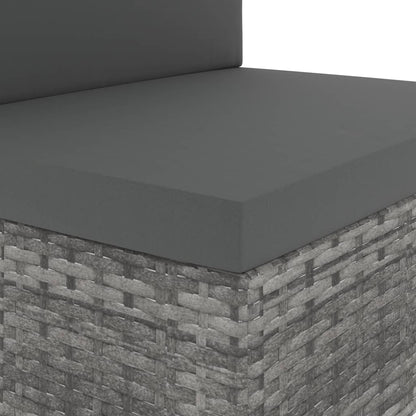 vidaXL Salon de jardin 4 pcs Résine tressée Gris