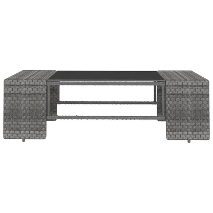 vidaXL 8-tlg. Garten-Lounge-Set Poly Rattan Grau