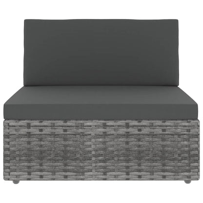 vidaXL 8-tlg. Garten-Lounge-Set Poly Rattan Grau