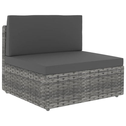 vidaXL 8-tlg. Garten-Lounge-Set Poly Rattan Grau