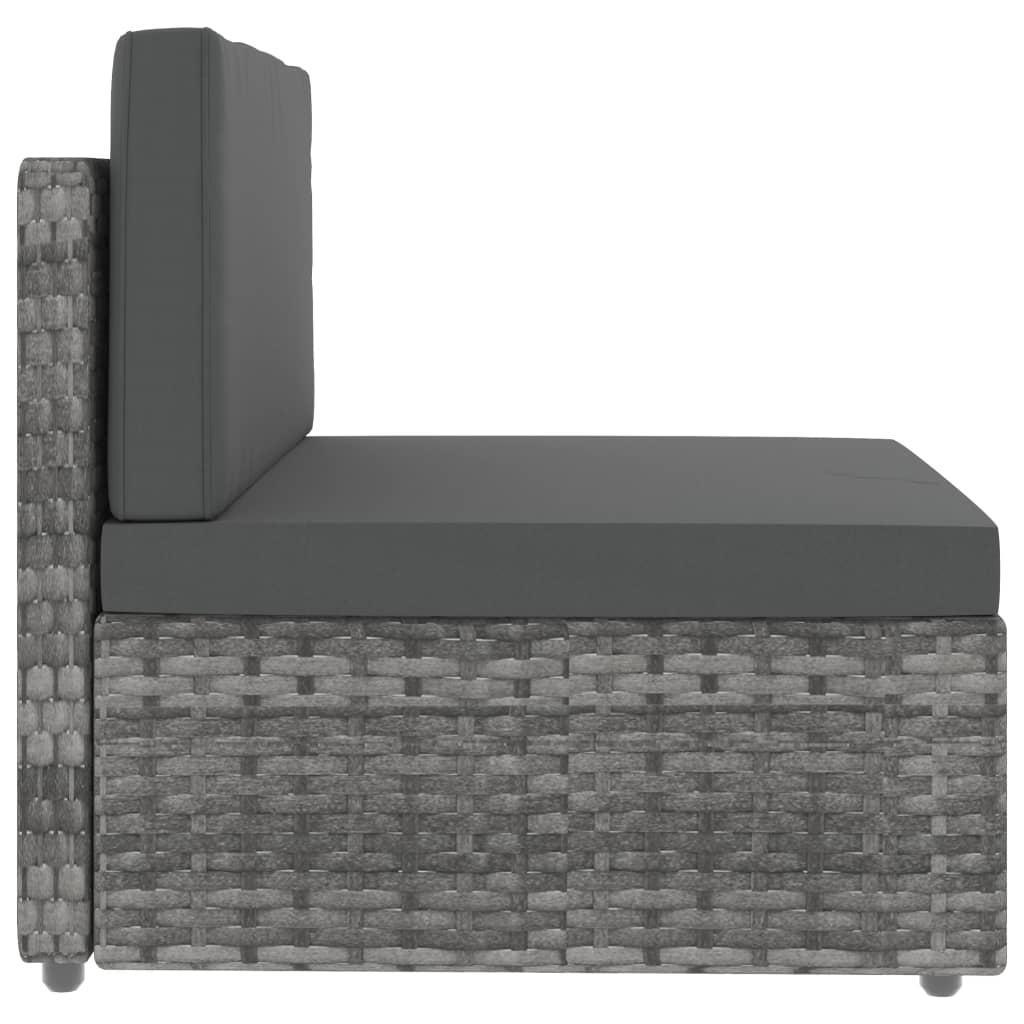 vidaXL 8-tlg. Garten-Lounge-Set Poly Rattan Grau