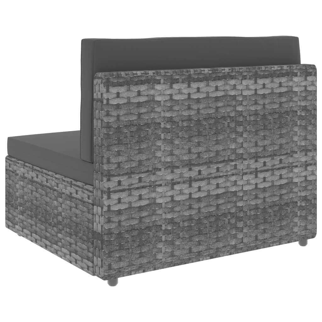 vidaXL 8-tlg. Garten-Lounge-Set Poly Rattan Grau