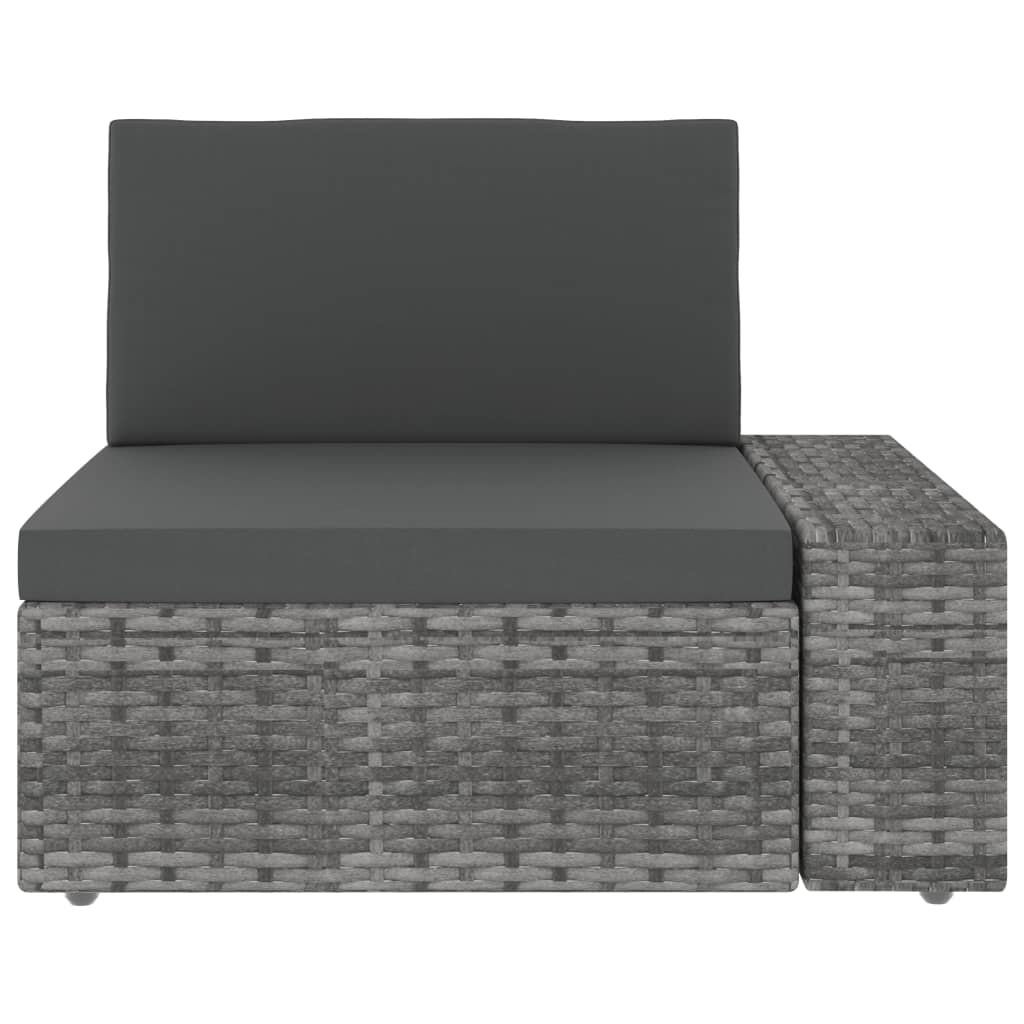 vidaXL 8-tlg. Garten-Lounge-Set Poly Rattan Grau