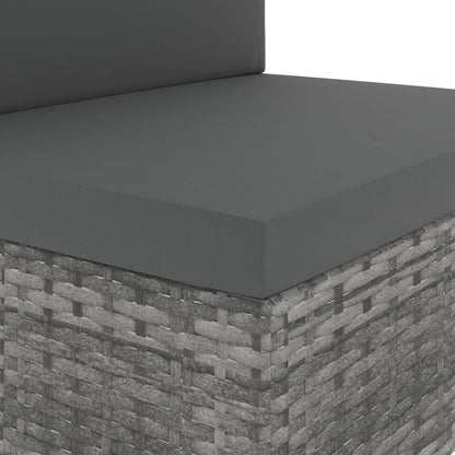 vidaXL Salon de jardin 4 pcs Résine tressée Gris