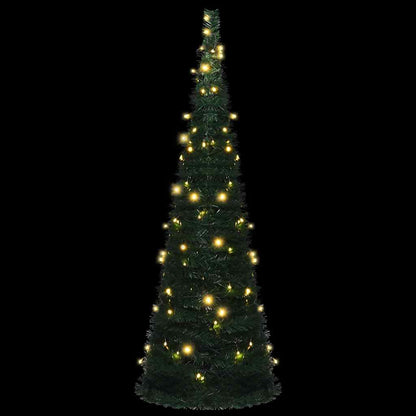 vidaXL Künstlicher Pop-Up-Weihnachtsbaum mit Beleuchtung Grün 180 cm