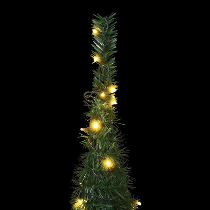 vidaXL Künstlicher Pop-Up-Weihnachtsbaum mit Beleuchtung Grün 210 cm