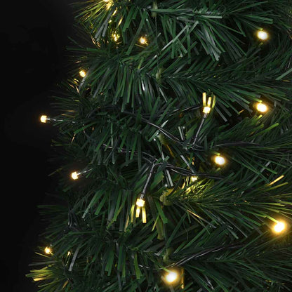 vidaXL Künstlicher Pop-Up-Weihnachtsbaum mit Beleuchtung Grün 210 cm