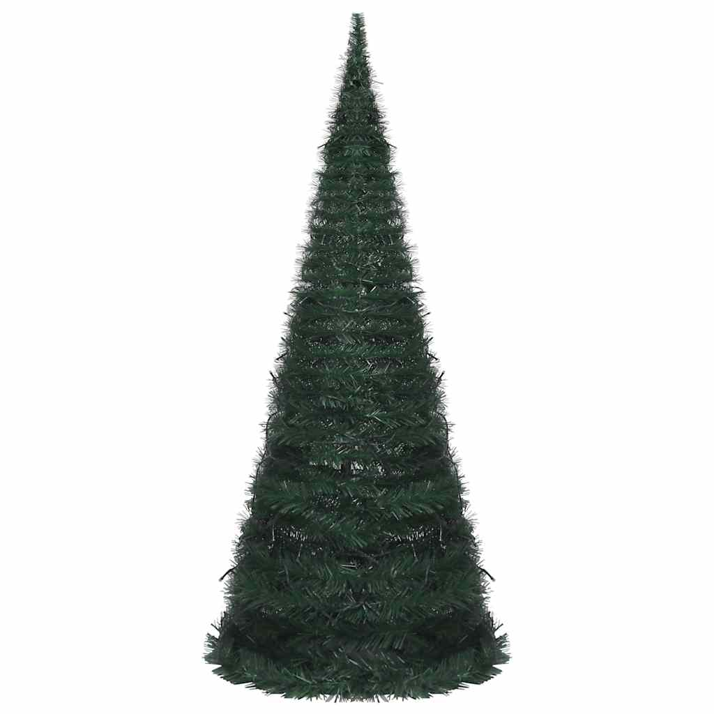 vidaXL Künstlicher Pop-Up-Weihnachtsbaum mit Beleuchtung Grün 210 cm