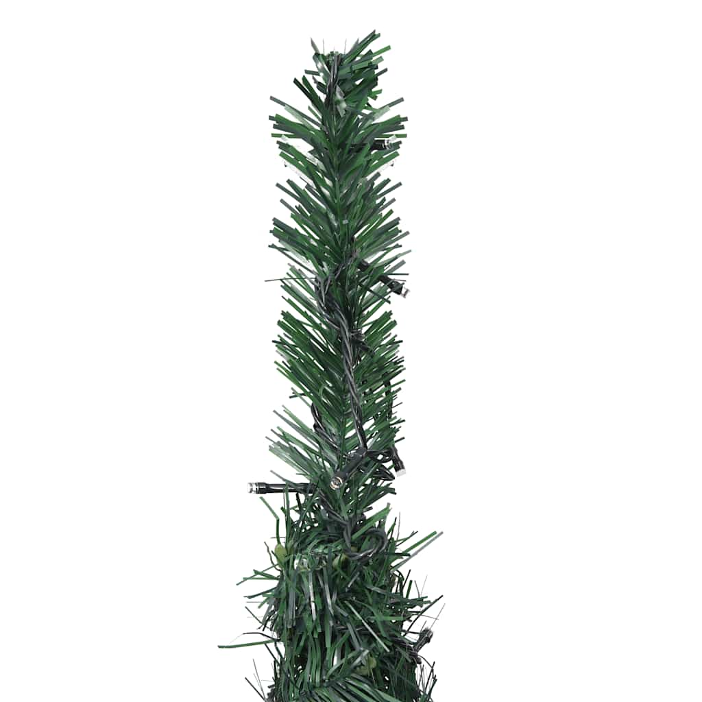 vidaXL Künstlicher Pop-Up-Weihnachtsbaum mit Beleuchtung Grün 210 cm