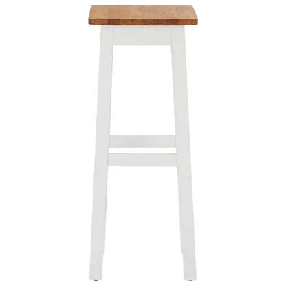 vidaXL Barhocker 2 Stk. Eiche Massivholz