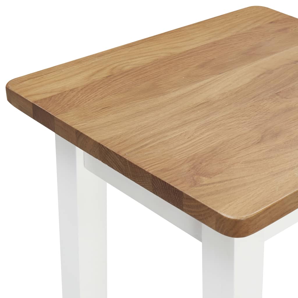 vidaXL Barhocker 2 Stk. Eiche Massivholz