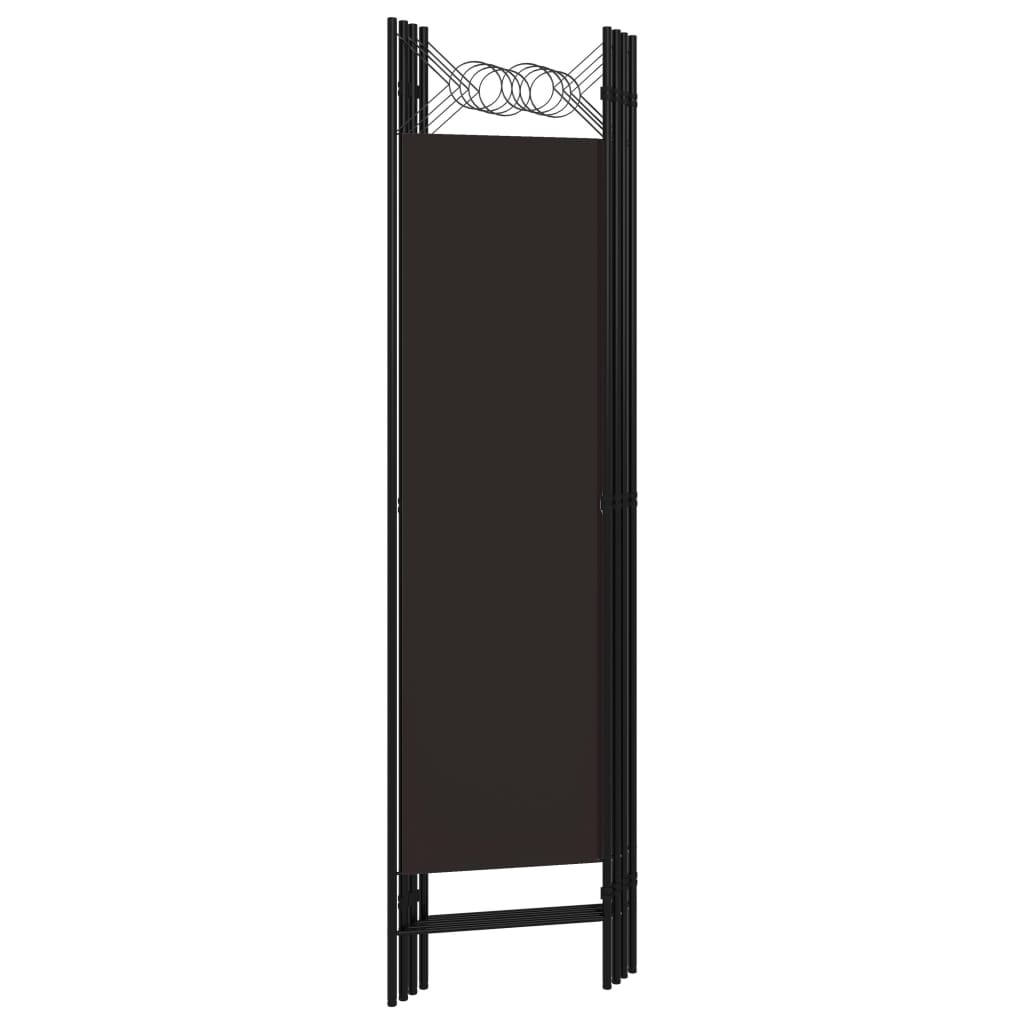 vidaXL 4-tlg. Raumteiler Braun 160 x 180 cm
