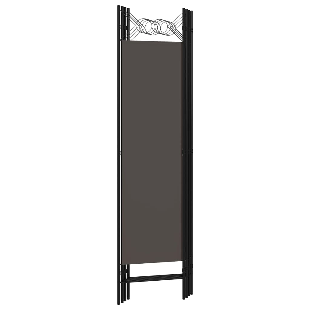 vidaXL Séparateur de pièce à 4 panneaux Anthracite 160 x 180 cm