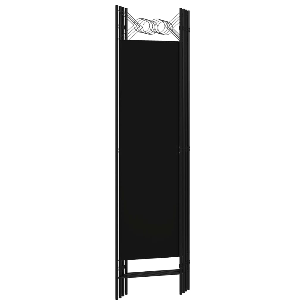 vidaXL 4-tlg. Raumteiler Schwarz 160 x 180 cm