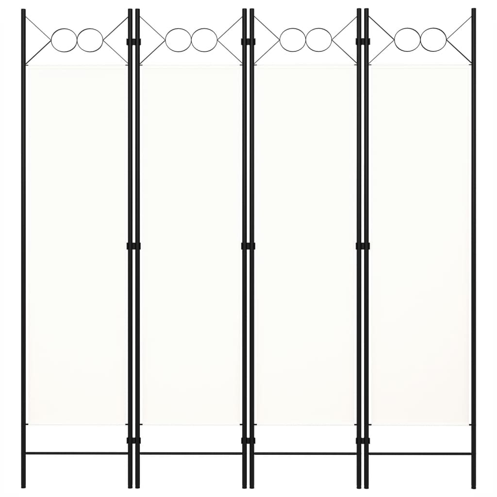 vidaXL 4-tlg. Raumteiler Weiß 160x180 cm
