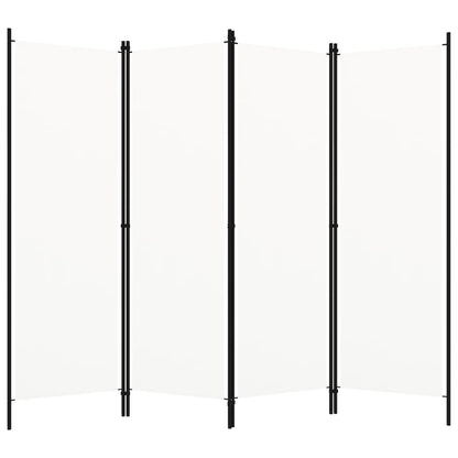 vidaXL 4-tlg. Raumteiler Weiß 200x180 cm