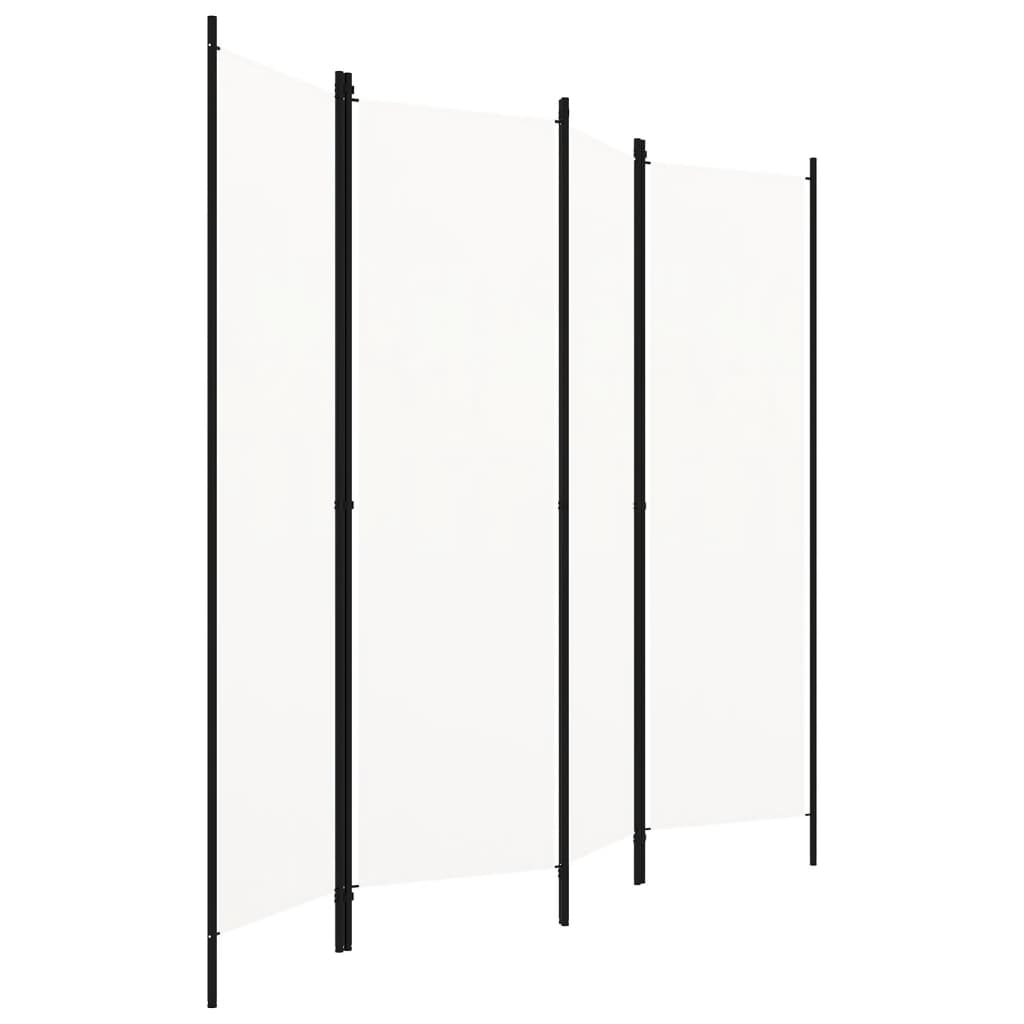 vidaXL 4-tlg. Raumteiler Weiß 200x180 cm