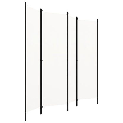 vidaXL 4-tlg. Raumteiler Weiß 200x180 cm