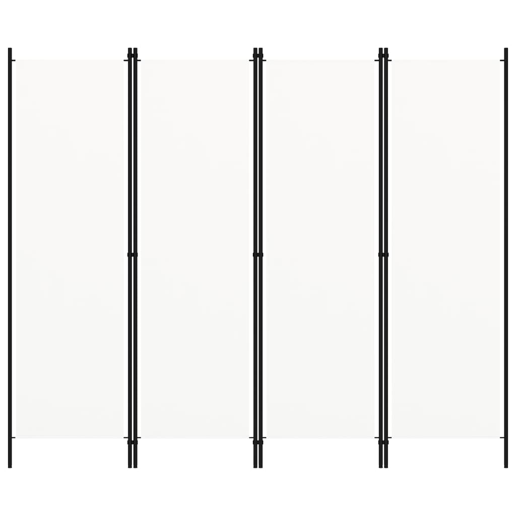 vidaXL 4-tlg. Raumteiler Weiß 200x180 cm