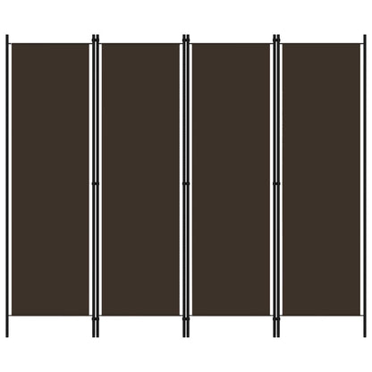 vidaXL 4-tlg. Raumteiler Braun 200x180 cm