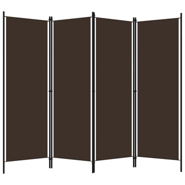 vidaXL 4-tlg. Raumteiler Braun 200x180 cm