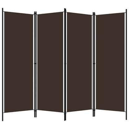 vidaXL 4-tlg. Raumteiler Braun 200x180 cm