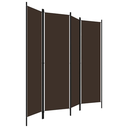 vidaXL 4-tlg. Raumteiler Braun 200x180 cm