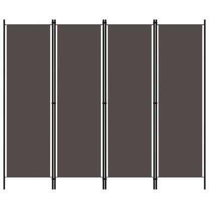 vidaXL 4-tlg. Raumteiler Anthrazit 200x180 cm