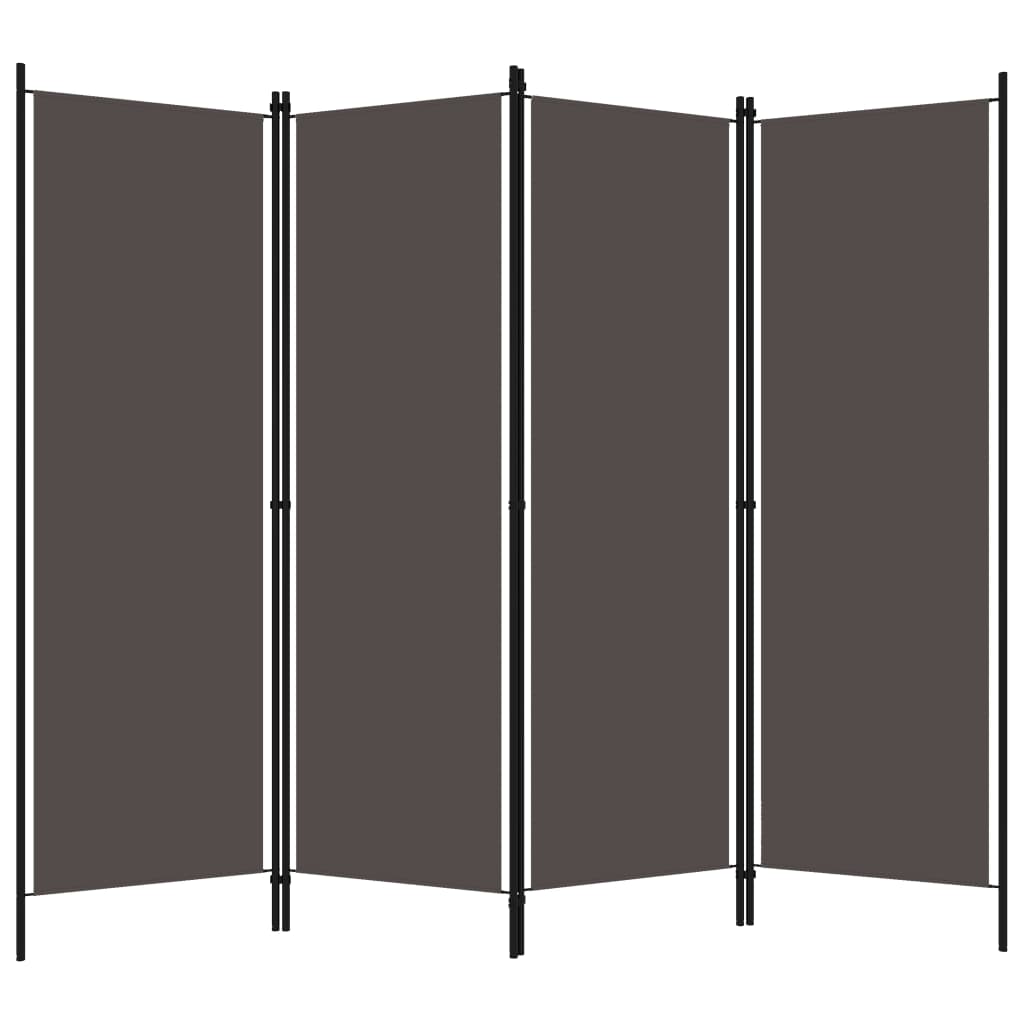 vidaXL 4-tlg. Raumteiler Anthrazit 200x180 cm