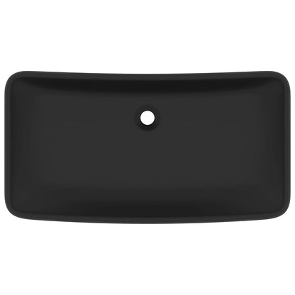 Luxus-Waschbecken Rechteckig Matt Schwarz 71x38 cm Keramik