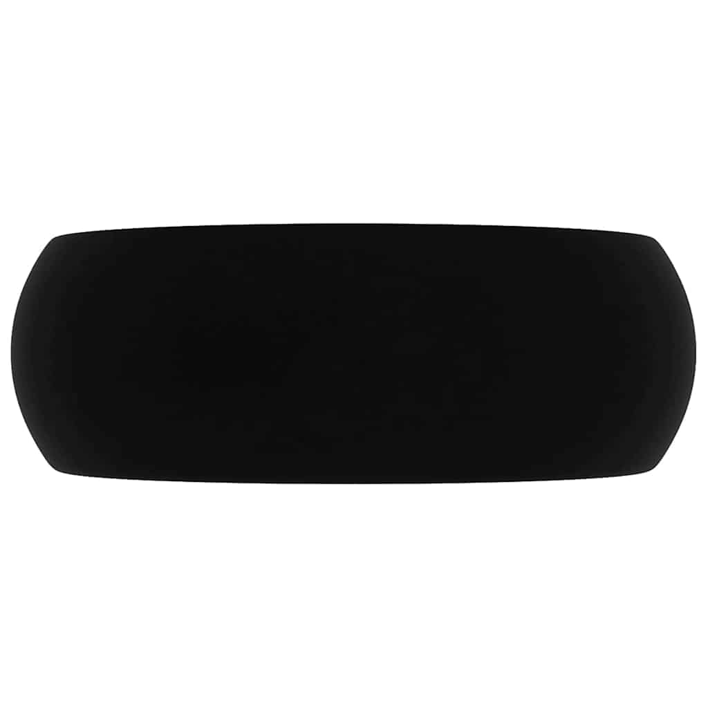 Luxuriöses Waschbecken Rund Matt Schwarz 40x15 cm Keramik