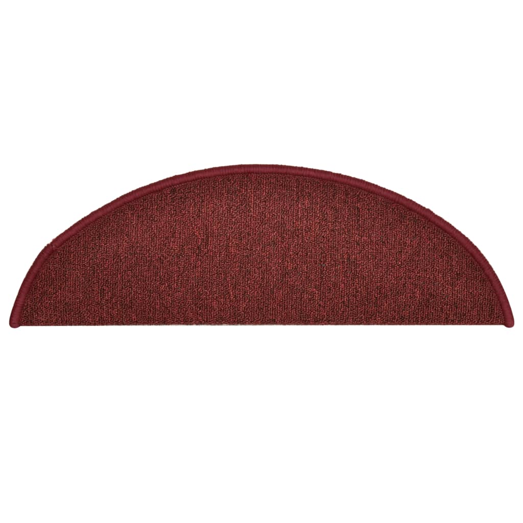 Stufenmatten 15 Stk. 56x17x3 cm Bordeaux Halbrund