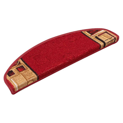 vidaXL Tapis de Marche Auto-adhésifs 15 pcs Rouges 65x21x4 cm