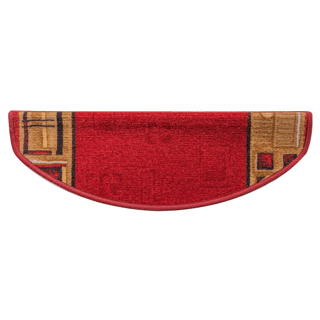 vidaXL Tapis de Marche Auto-adhésifs 15 pcs Rouges 65x21x4 cm