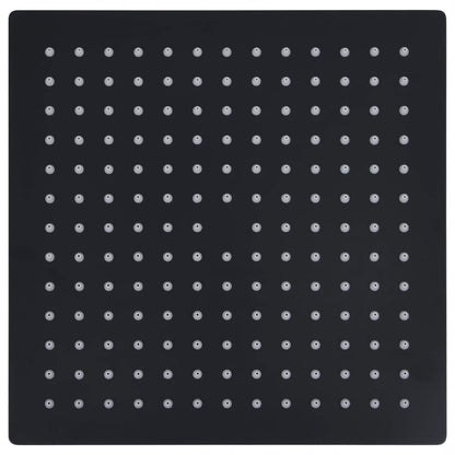 Regenbrause Edelstahl 30x30 cm Quadrat Schwarz