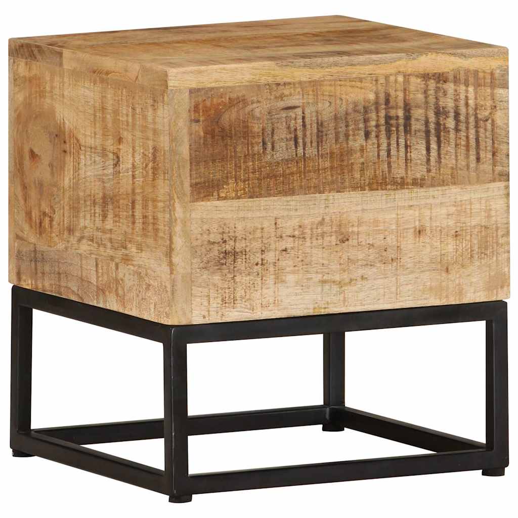 vidaXL Beistelltisch 30x30x33 cm Raues Mangoholz
