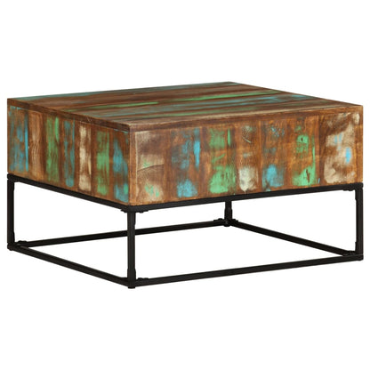 vidaXL Table basse 68x68x41 cm en bois de récupération massif